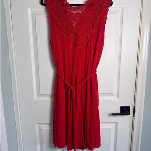 Torrid Elegant Red Lace Dress